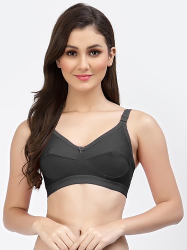 Image of Nuede, Black Seamed Non Padded Minimizer Bra (KamyaBCD-Purple-Black)