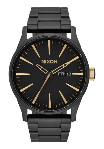 Image of Nixon Men's Sentry SS Japanese-Quartz Watch with Stainless-Steel Strap, Grey, 23 (Model: A3561041)