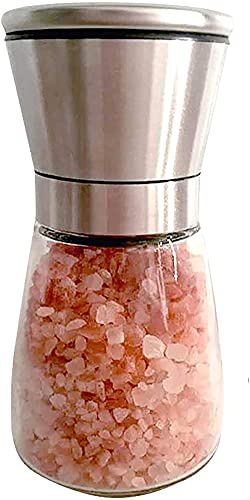 TONZN Stainless Steel Mill Rock Salt Black Pepper Pepper Chili Mill Manual Chili Grinder 13 5 * 6 3cm Salt Mill Salt and Pepper Mills
