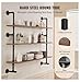 Industrial Pipe Shelf 3 Tier 48x9.84in Wall-Mount - Metal Shelving for Kitchen, Bedroom, Living Room - Rustic Wall Shelves