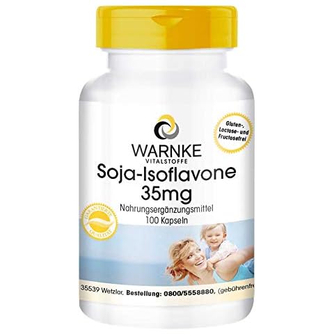 Soja Isoflavone Kapseln 35mg - Ohne Gentechnik - mit Vitamin E - 100 Kapseln | Warnke Vitalstoffe Cover