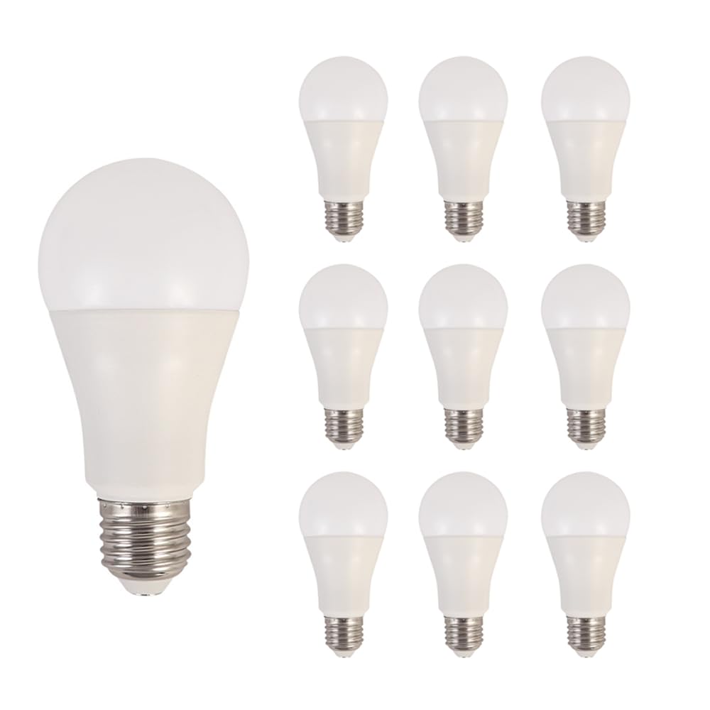 Lot de 10 ampoules LED 9/12 W à changement de couleur E27, RVB Smart WIFI 7 couleurs, ampoule à intensité variable assortie au téléphone portable, peut être connectée au haut-parleur, minuterie