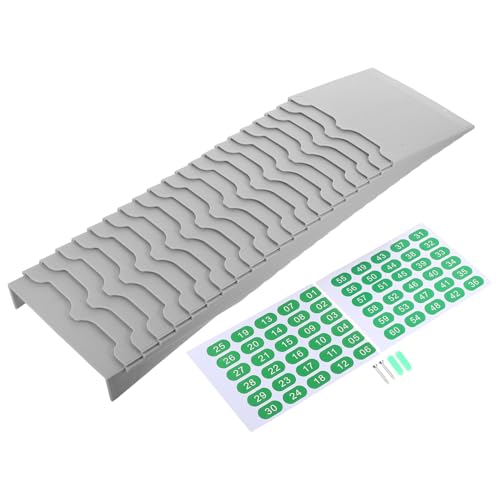 HIAKDOFT 4個壁掛け式スロットプラスチックカードホルダー 耐久性多機能カードラック 工場 倉庫用出退勤管理用コンパクト収納オーガナイザー