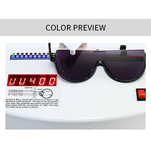 Image of Oversized Sunglasses Women Men Luxury Big Frame Mask Glasses Goggle Flat Top Clear Eye Protection Glasses Shade UV400