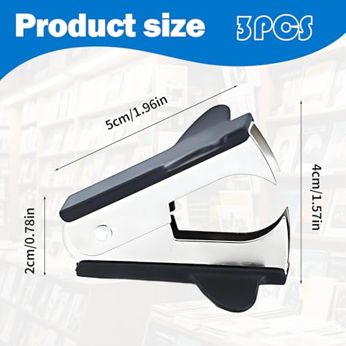 Heftklammernentferner, 3 Stück Heftklammern, schnelles Entfernen von Heftklammern, integrierter Heftentferner, Heftklammern, Büro-Entfetter, für Heftgerät zu Hause, Büro und Schule