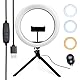 Yuragim LED Ringlicht mit Stativ Handy, 10 Zoll Selfie Licht Ringleuchte Lichtring, Ring Lights, 3 Lichtmodi, Handystativhalter mit Lampe Dimmbar Ringlampe für Vlog Makeup, Live-Stream, Fotografie