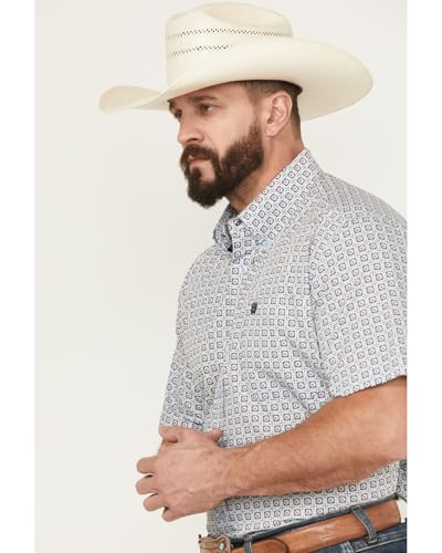Cinch Men's Light Blue Print Shirt2