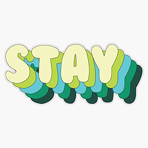 MAGNET STRAY KIDS - Stay Quote Text BLUE GREEN Fandom Cute Magnet Vinyl Magnetic Sticker 20 mil - Size 5"