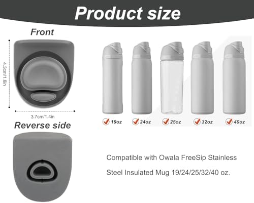 Replacement Stopper Compatible with Owala Freesip 24/32 oz, Water Bottle Top Lid Rubber Seal Gasket Replacement for Owala 16/19/24/32/40 oz, 4 Packs Water Bottle Top Accessories, BPA-Free - 1