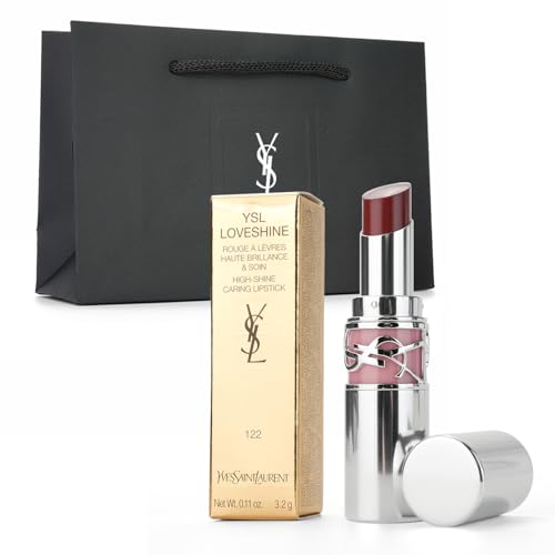 【国内正規品】Yves Saint Laurent イヴサンローラン ラブシャイン リップスティック (#122 キャラメル スワール) 3.2g 口紅 メークアップ 女性用 誕生日 母の日 記念日 ホワイトデー お返し クリスマスプ プレゼント ギフト コスメ 化粧品 ショッパー付き