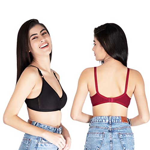Image of ComfyLegance Women Cotton Non Padded Non Wired Regular Bra (Pack of 02 /03)