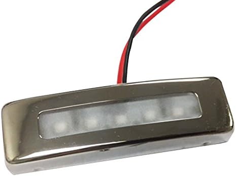 Pactrade Marine 4PCS Boat Trailer RV Truck SS304 Courtesy White LED Light Top