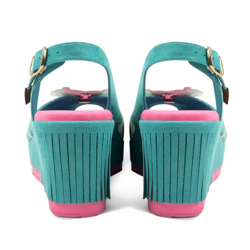 Image of Hot Chocolate Design Funky Women's Peep Toe Wedge Sandals