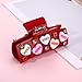 BVGA Valentines Hair Claw Clip for Women Large Square Red Embellished Crystal Conversation Candy Heart Acrylic Claw Hair Clips Valentines Hair Accessories Gfits for Her