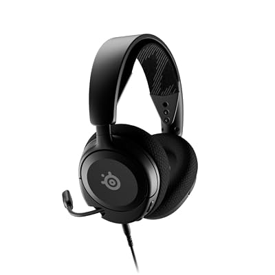 SteelSeries Arctis Nova 1 – Multi-Platform Gaming Headset – Hi-Fi Driver – 360° Surround Sound – AirWeave Memory Foam Ear Cushions – Noise Canceling Microphone, PC, PS5, Switch, Xbox – Black