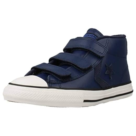 CONVERSE Star Player 3V Asteroid Leather HI Zapatillas Moda Nino Azul - 32 - Zapatillas Altas