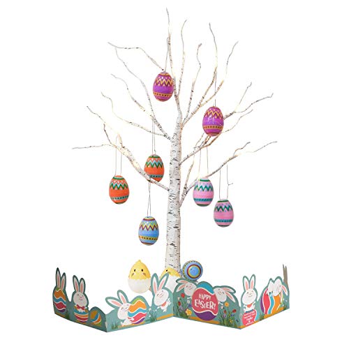 Peiduo Easter Decorations For The Home, 2Ft 24Lt Easter Egg Tree Lighted With Battery Powered And Timer, Lighted Easter Tree Decor #TOP6