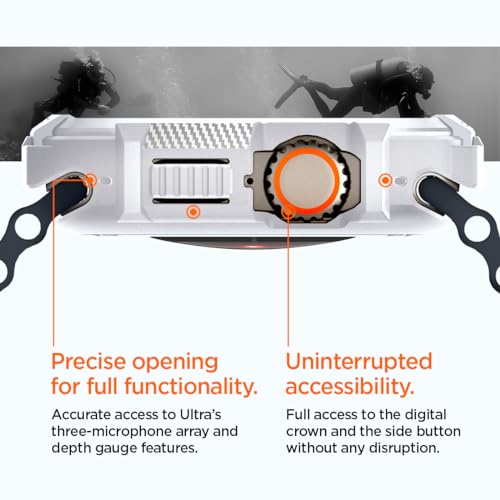 Spigen Cover Rugged Armor Compatibile Con Apple Watch Ultra 3 49Mm (2025) E Apple Watch Ultra 2/1 - Bianco - 7