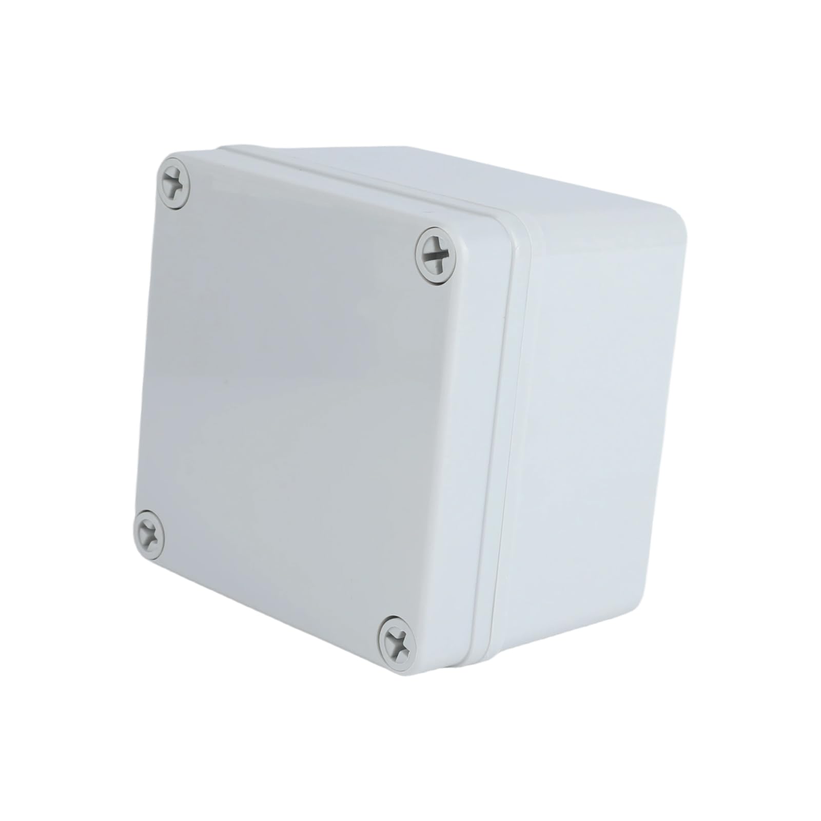 Tulabu IP65 Waterproof Junction Box, Outdoor Electrical Rated ABS Plastic Enclosure，Weatherproof Cable Connectors Box with Hinged Grey Cover and Wall Brackets - 100 * 100 * 75mm