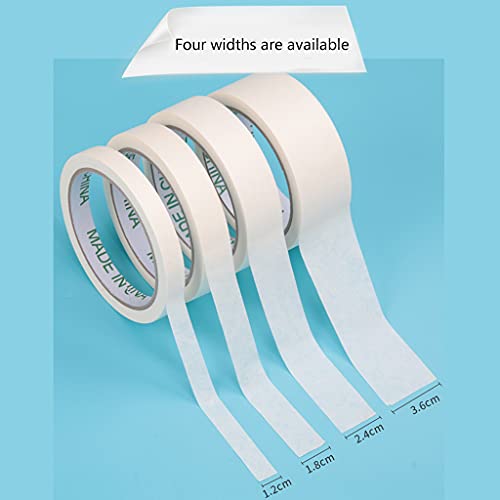 Image of Multi-Purpose White Masking Tape Total Length 20M Painter Tape 4 Kinds Optionals 0.47'' /0.71'' /0.94'' /1.42'' Writable White Masking Tape 1 /2 inch 1 inch 2 inch Wide