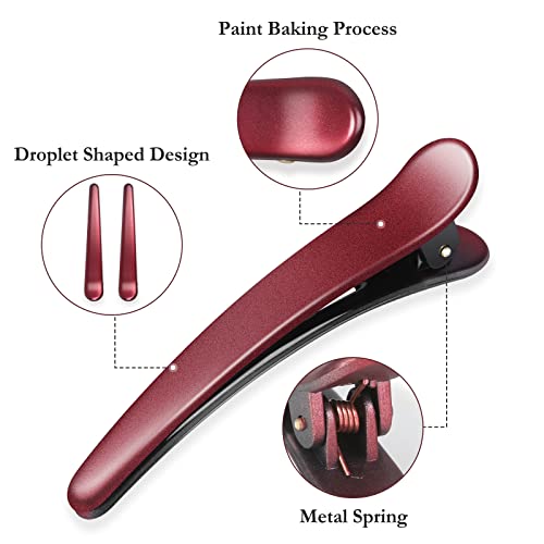 Hair Clips For Styling, Sublaga 12 Pcs Non-Slip Colorful Plastic Duckbill Alligator Hair Barrettes Pins For Women, Baby Kids And Girls, 3.5" (12Pcs Frosted Color) #TOP3