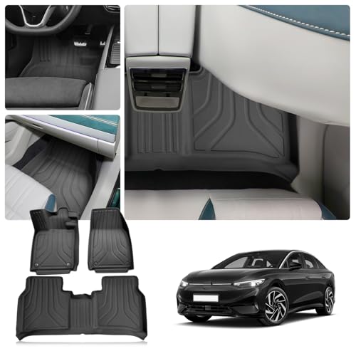 Lengenfelder Gummimatten Für VW ID.7 Limousine + SCHWARZ + RAND