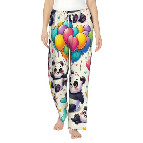 Pantalon confortable en flanelle panda pour vos soirées cocooning