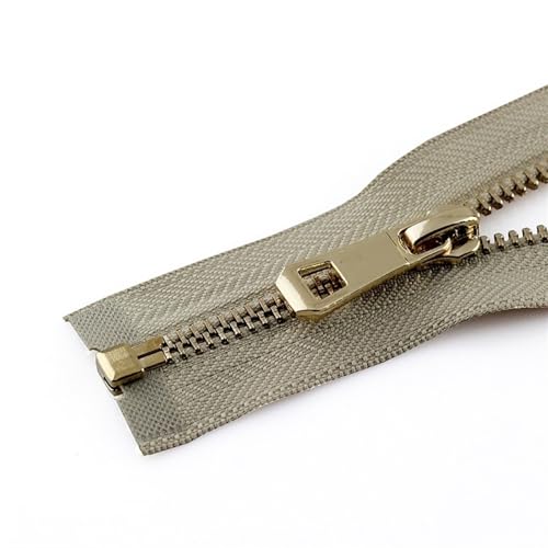 Strong and reliable. Zip's size reflects the length of the teeth (the fabric part is a bit longer).