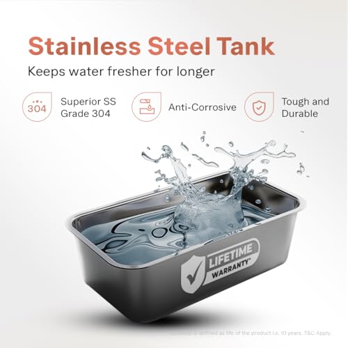 Image of Aquaguard Enrich Nexen RO+UV Water Purifier | Stainless Steel Tank | 2-Year Warranty | Active Copper & Alkaline Boost | Anti-Scale Filter with 2-Year Filter Life | Removable Drip Tray