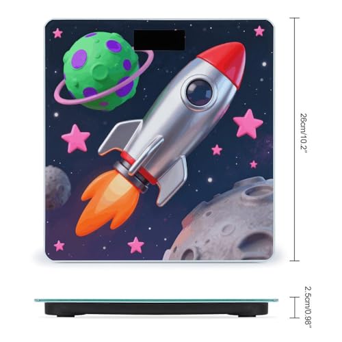 Báscula digital para baño Star Rocket con pantalla LCD miniatura 2