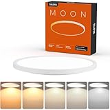 TALOYA 10 Inch LED Flush Mount Ceiling Light Fixture White, 5-in-1 CCT Selectable (3000K/3500K/4000K/5000K/6500K), 20W 0.94inch Thickness Ultra-Slim Surface Mounted Lighting Fixture for Basement