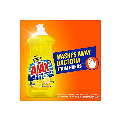 Image of Ajax 44673 Dish Detergent Lemon Scent 28 oz Bottle 9 /Carton