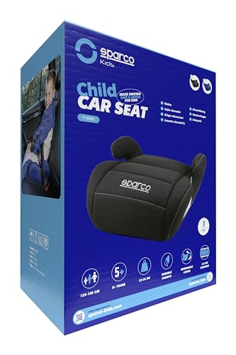 Miniatura 7 de Sparco Alzador Infantil De Asiento De Coche Negro I-Size Para Niños Y Niñas. Homologado Ece R129 03 125-150 Cm. Con Funda Lavable De 3 Cm. Fabricado En Abs De Alta Resistencia