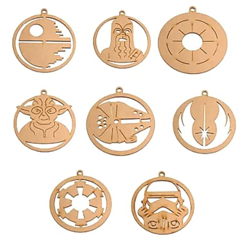 Relojes Niño, Home Divina Creación Esferas de Navidad- Adorno de Navidad- Fabricadas en Madera- MDF Resistente 10cm Personajes (Star Wars)