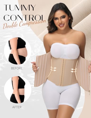 Image of SHAPSHE Waist Trainer for Women Tummy Control Corset Sport Workout Body Shaper Postpartum Belly Band Gym