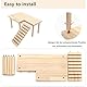 Hamster Plattform, Hamster Etage with Ladder Bridge, Climbing Platform for Small Pets, Wooden Play Structure for Rats, Gerbils, Chinchillas, Squirrels and Pet Birds, Cage Toy