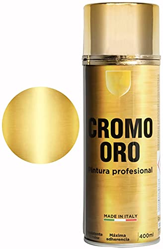 Besch Pintura Spray 400ml Para Metal Madera Plástico Cromo Oro, 1 Bote