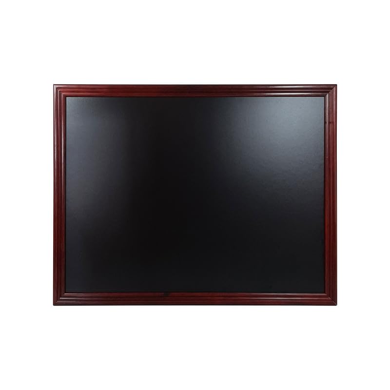 Ardesia da parete con cornice in legno color mogano dimensioni 90 x 70 cm - Fabbricazione francese