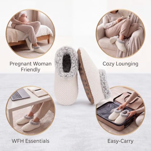 Image of The Metluks Womens Slippers Indoor Soft Sole Slipper Socks | Fuzzy sherpa lining, warm winter comfort, non slip grippers, flexible feel, washable, cozy home wear