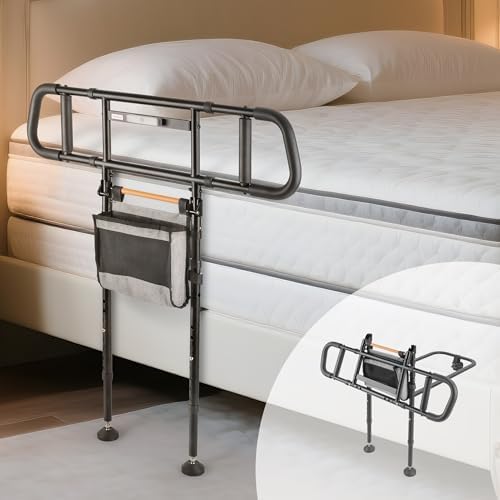 C5 Pro Bed Rails for Elderly Adults Safety - Foldable Bed Assist ...