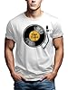 MAKAYA Mens T-Shirt Graphic Tee Vintage Record Vinyl Dj Hiphop Music Retro White XXXXL #1