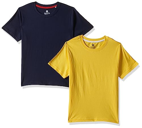 Cloth Theory Boys Solid T-Shirt | 100% Cotton Round Neck Half Sleeve Tee | Soft & Comfortable Regular Fit Casual Wear | Everyday T-Shirt for Kids | 2-3 to 15-16 Years Deal