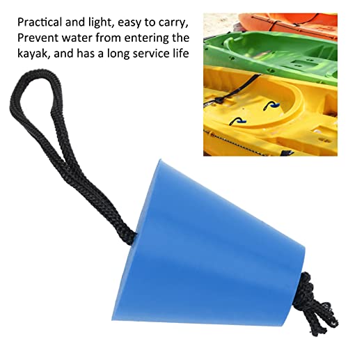 Bujão de dreno com cordão, kit de bujão de embornal Silicone flexível para canoas para caiaques(azul