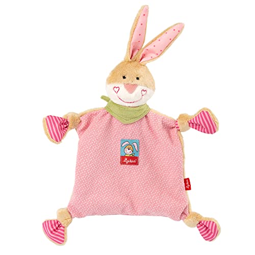 SIGIKID 48933 Schnuffeltuch Hase Kuscheltuch Mädchen Babyspielzeug empfohlen ab Geburt rosa/beige
