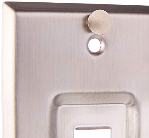 Leviton 4108W-1SP QuickPort Telephone Wall Jack, Stainless Steel, Recessed Port - Image 5