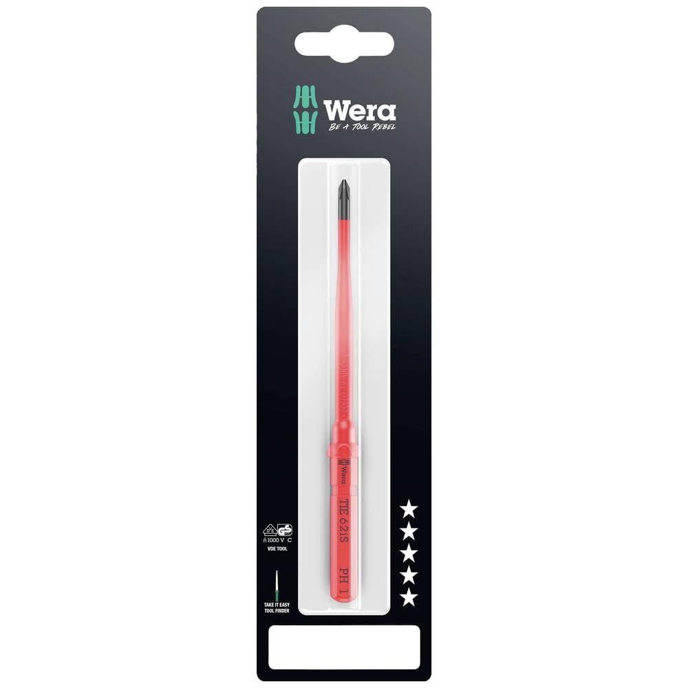 Wera Black Kraftform Kompakt 62 Is Vde Extra Slim Phillips Screwdriver Blade