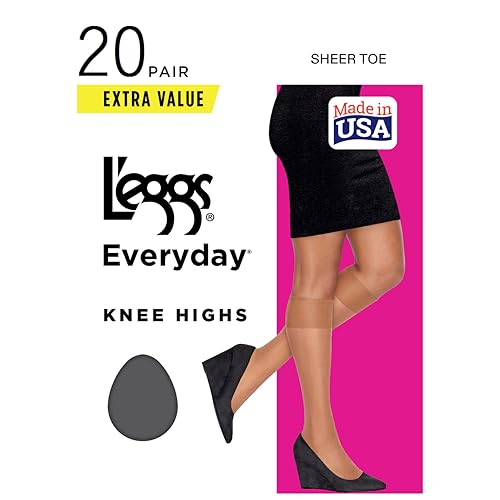 L'eggs Everyday Women's Knee-Highs, Sheer Toe, 100% Nylon, One Size3