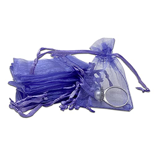 TheDisplayGuys 48-Pack 2 x 2" Organza Gift Bags, Jewelry Bags - Lavender