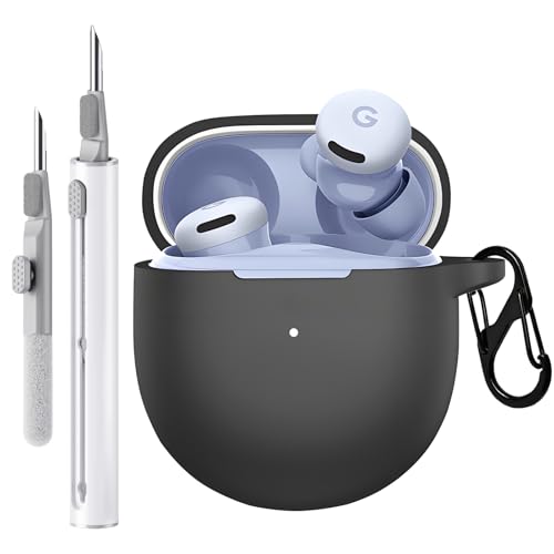 �P�[�X�J�o�[ Google Pixel Buds 2a �C���z���Ή� �\�t�g�V���R�� Google Pixel Buds 2a �ی�X�L���P�[�X �N���[�i�[�L�b�g&�J���r�i�L�[�`�F�[���A�N�Z�T���[�t�� (�u���b�N)