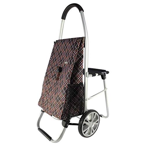 LDBDASA Klappwagen Mit Traghocker, Tragbarer Taschenkörper, Mit Mehr Platz Für Doppelte Seitentaschen Hinzufügen/a/60…